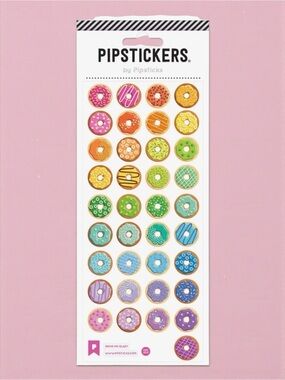 Donut Sticker Sheet NWT Pipsticks Cute Kawaii Planner Scrapbook Stickers